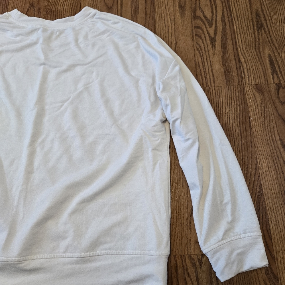 Rae Dunn Wifey Sweatshirt White Pullover Crew Neck Top Bride Classic Casual  XL - Picture 9 of 9